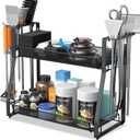 Pawfly Aquarium Tool Organizer, Detachable Metal Fish Tank Accessory Organizer, Aqua scaping Tool Storage Rack for Terrariums, Shrimp Tanks & Planted Tanks, Fish Tank Maintenance Tool Holder Shelf