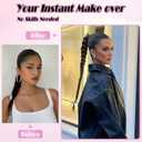 26 Inch Black Long Braided Ponytail Extension with Hair Tie Fluffy Wrap Around DIY Hairpiece, Heat Resistant Synthetic, Natural Soft & Lightweight for Weddings, Parties, and Festivals