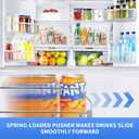 Drink Organizer for Fridge,Soda Can Dispenser for Refrigerator,Upgraded 5 Row Fridge Drink Organize,Drink Pusher for Fridge,Automatic Refrigerator Drink Organize for Fridge Holds up to 25 Cans