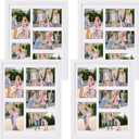 PHAREGE 5 Openings 4x6 Picture Frame Collage White 4 Pack, 11x14 Poster Frame set of 4, Display Family Wedding Photos Horizontal or Vertical on The Wall