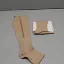 Zipper Compression Socks 20-30mmHg Open Toe with Zip Guard Skin Protection - Medical Zippered Compression Socks for Men & Women - 2XL, Beige