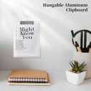 2 Pack Aluminum Clipboard 12.5 x 9 Inch Heavy Duty Metal Clip Board with Low Profile Clip A4 Letter Size Clipboard for Office School Medical Jobsite Laboratory