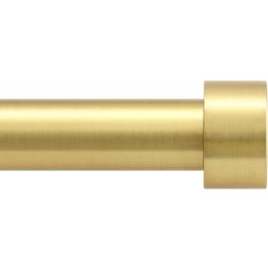 SOMINS 1 Inch Curtain Rods for Windows 72 to 144, Outdoor Heavy Duty Adjustable Curtain Rod, Indoor Modern Drapery Pole, Brushed Gold, 72-144"