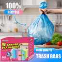 300 Count 5 Gallon Trash Bags - 18 Liter Colored Small Garbage Bags Unscented Wastebasket Liners 0.94 Mil Thick & Leakproof for Home Office Bedroom Bathroom