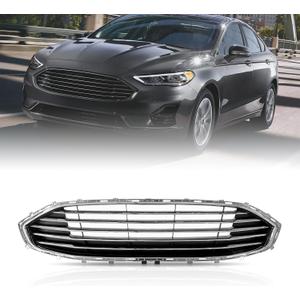 Front Bumper Upper Grille With Chrome For 2019 2020 Ford Fusion KS7Z8200AC KS7Z8200BB