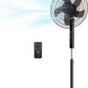 NEWBULIG 17" Pedestal Fans with Remote, Oscillating Standing Fan with 3 Speed & 3 Model, Quiet Timer Stand Up Fan for Indoor, Bedroom, Living Room, Adjustable Height & Tilt Head, Easy Assembly