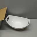 Gomakren Serving Bowls with Handles, Serving Dishes, Porcelain Salad Bowls Mixing Bowl for Entertaining, Nesting Bowl Set of 3, Microwave Dishwasher Safe, 15/28/47 oz, White