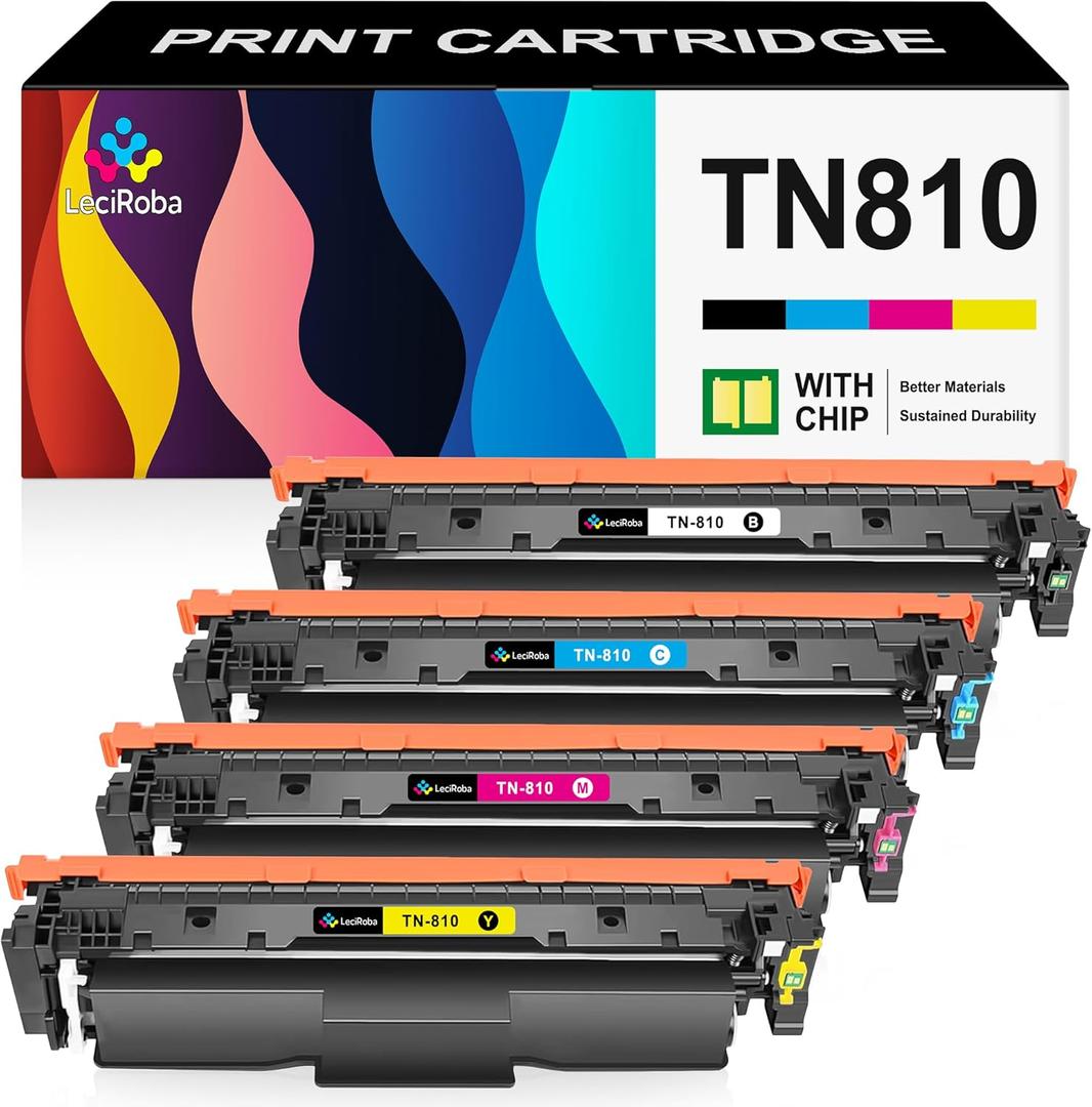 LeciRoba TN810 TN-810 Compatible Toner Cartridge Replacement for Brother TN810 TN810XL TN 810 XL for Brother MFC-L9610CDN HL-L9410CDN HL-L9430CDN HL-L9470CDN MFC-L9630CDN MFC-L9670CDN Printer (4-Pack)