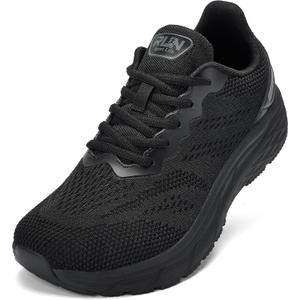 Slow Man Wide Toe Box Shoes for Men - Cushioned Road Running Shoe Non Slip Mens Walking Sneakers for Wide Feet Comfortable Athletic Gym Workout Sneaker (11 Wide, All Black)