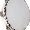 8 Inch Tambourines for Adults Wooden Hand Drum with Metal Jingles Bells Tambourines Musical Instrument for Church, Party, Games, KTV, Dance