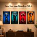 4 Pack Display for LEGO F1, Wall Mount Compatible with 42207 SF-24, 42141 McLaren, 42206 RB20, 42171 Mercedes-AMG W14 E, Adult Collectibles Wall Mount (No Car Included)