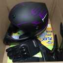 Yesmotor Youth Kids Motocross Helmet Motorcycle Dirt Bike Off-Road Mountain Bike BMX MX ATV Helmet with(Gloves Goggles Mask) 4Pcs Set - DOT Approved(Purple,M)