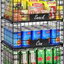 JKsmart 3 Pack XXL Stackable Wire Baskets with Handles for Pantry Storage and Organization, Fruit and Vegetable Basket with Name Plates, Metal Storage Bins for Snack Can Fruit Veggies, XXL (XXL-16.34"x12.01"x23.61")