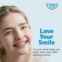 JTF Orthodontic Manual Toothbrush for Braces: 6 U-Shaped Tooth Brush with 6 Interdental Brushes, Ultra-Durable Bristles for Stain Removal and Deep Oral Clean, Toothbrushes for Tooth with Dental Device