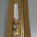 Curtain Rods for windows 32-62 inch, 5/8 inch Decorative Gold Splicing Heavy Duty Metal Curtain Rod set with Brackets