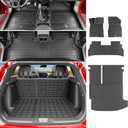 powoq Cargo Mat Compatible with 2024-2026 Chevy Trax Trunk Mat with Backrest Mat Back Seat Protector TPE Replacement for 2024 2025 2026 Chevy Trax Accessories (Trunk Mat with Backrest Mats)