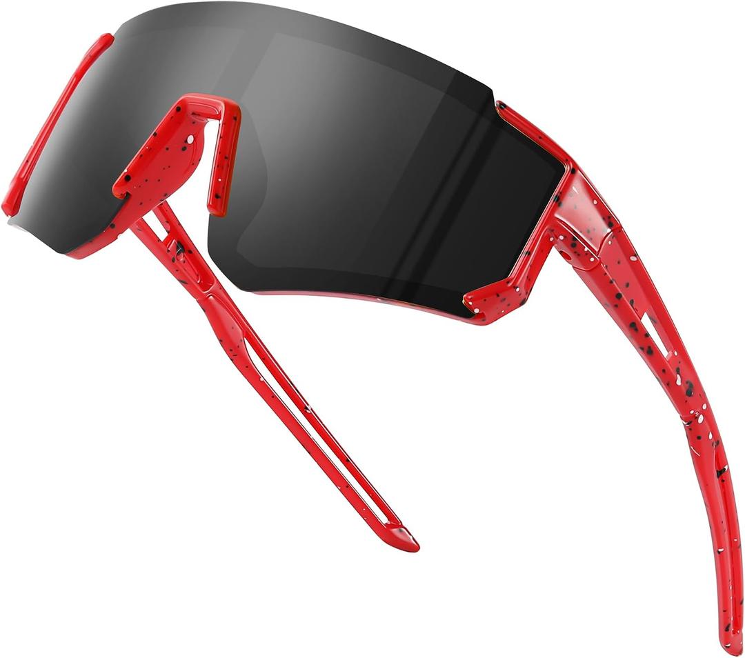 Fanshen Kids Baseball Sunglasses for Boys Girls Ages 3-12, Sports Polarized Youth Baseball Softball Sunglasses UV Protection