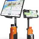 GDZN Tablet Holder for Car Cup Holder - [Bottle Friendly] Car/Truck Cup Holder Tablet Mount, Sturdy Cup Stand Expander with Adjustable Arm for iPad Pro 12.9, Galaxy Tab/Z Fold, 4.7-13" Devices