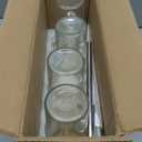 ANOTION Glass Cups with Lids and Straws 4 Packs, 24oz Travel Coffee Mug Bamboo Mason Jar Valentines Party Drinking Jars Glasses Cute Clear Glass Tumbler for Iced Coffee, Smoothie, Tea, Water