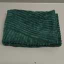 OTOSTAR Set of 1 Decorative Throw Pillow Cover Soft Corduroy Solid Square Pillow Cases Boho Striped Windmill Patchwork Textured Cushion Cover for Sofa Car Bed Living Room 16x16 Inch, Dark Green