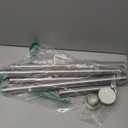 Shower Curtain Rod, 1" Diameter Heavy Duty Tension Shower Rod, Non Slip Adjustable 28-102 inch No Drill Shower Curtain Rods Spring Tension For Bathroom, Shower Stall, No Rust, Brushed Nickel