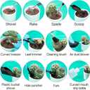 44 pcs Succulent Tool Set - 39.4" Indoor Plant Repotting Mat and 19 Pcs Mini Gardening Hand Tools Bag, Garden Plants Transplanting Supplies for Women Gardener Gifts Outdoor, Green