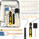 Bates Paint Tray Set - 11 pcs Kit with 9" & 4" Rollers, Small Roller, Trays & Covers for House Painting