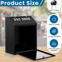 Yaocom Safe Metal Cash Box for Farm Stand Money Drop and Secure Donation Collection, Wall Mount Lockable Unit with Pre Drilled Holes for Outdoor Self Serve(Black,18 x 15 x 7 Inch)
