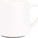 Bosmarlin Large Glossy Ceramic Coffee Mug, White Tea Cup for Office and Home, 18 oz, Suitable for Dishwasher and Microwave, 1 Pack (White)