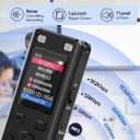 Voice Recorder - 128GB 9280 Hours Voice Activated Recorder Device with Playback, Noise Reduction, MP3 Player & Password - for Lectures, Meetings, Interviews