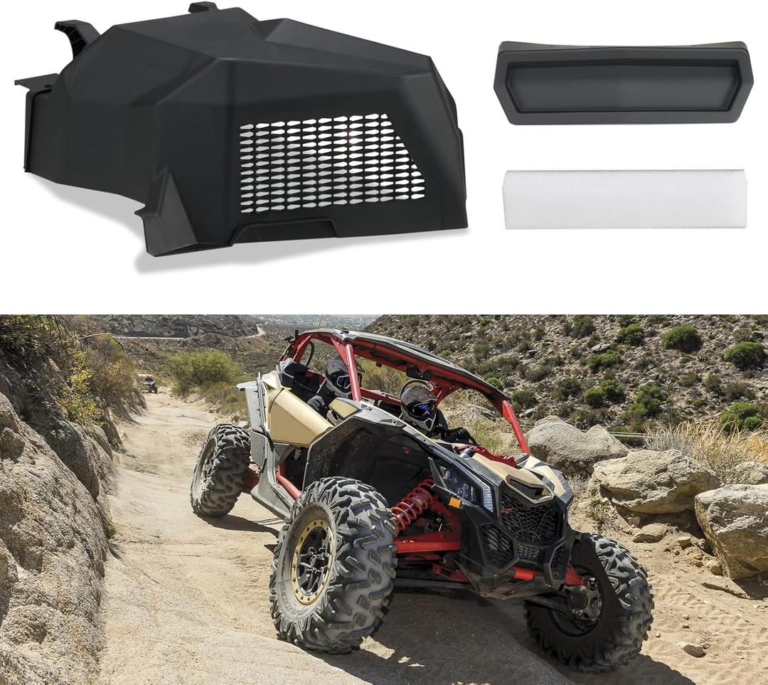 HAKA TOUGH Noise Reduction Kit for Can Am Maverick X3 Accessories 2017-2024 2025, Plastic Air Clutch Intake Relocation for Can-Am X3 Max Accessories