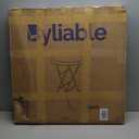 Cocktail Table 28in High Top Round Folding Indoor Outdoor, Plastic Bar Height Foldable Bistro Tall Table for Party, Patio, Dining Room, Kitchen, Events, Removable Locking Legs, Black (2843 in)