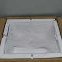 Kichae Vessel Sink Rectangular - 16"x12" Modern White Bathroom Sink Rectangle Above Counter Porcelain Ceramic Vessel Vanity Sink Art Basin