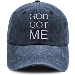 XacaYuerp God Got Me Christian Hat for Men Women, Funny Adjustable Cotton Embroidered Religious Faith Baseball Cap