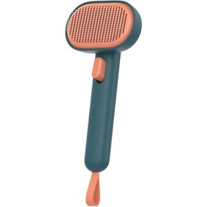 aumuca Dog Brush for Shedding, Self Cleaning Cat Grooming Brush with Release Button, Cat Hair Brush to Remove Loose Fur, Tangles & Dirt, Great for Long and Short Haired Cats, Green