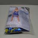 Spooktacular Creations Girl Cheerleader Costume, Halloween Cute Cheer Uniform Outfit with Accessories for Dress Up Parties (L)