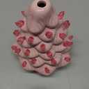 Joiedomi 7" Pink Ceramic Christmas Tree, Mini Prelit Tabletop Christmas Ceramic Tree with Extra Clear Top Star & Bulbs for Holiday Decoration Small Xmas Holiday Best Desk Tabletop Decoration (Pink)