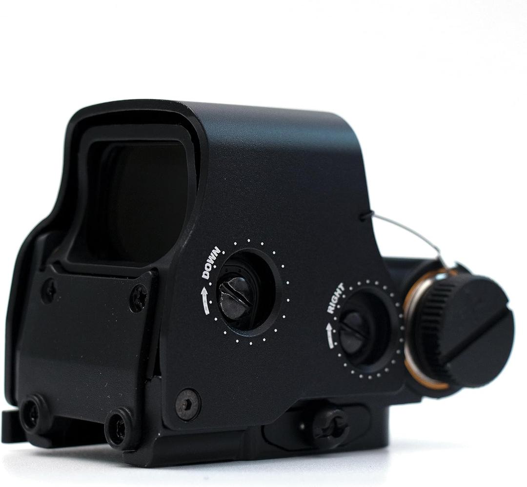 Holographic Sight 551 552 553 556 558 Red Green Dot Holo Sight Metal Scope 10 Levels Brightness Adjustment Holographic Sight (Black)