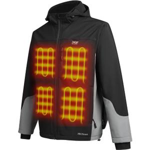 PROSmart 12V Men's Heated Jacket - Waterproof Electric Heating Coat Battery Operated Warming Jackets for Men with Battery Included (M)