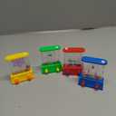 Gejoy 4 Pieces Water Games Handheld Easter Basket Stuffers for Kids Water Ring Toss Handheld Game Mini Retro Pastime Car Toys Fidget Autism Toys for Easter Children Boys Girls Birthday(Modern Style)