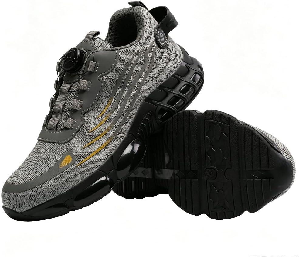 Steel Toe Shoes for Men Women Safety Shoes Comfortable Lightweight Breathable Work Sneakers, Size: 12 Women/10.5 Men