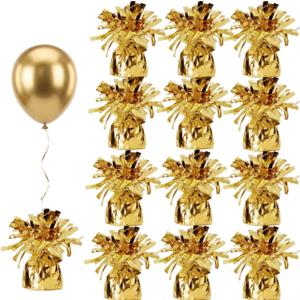 balloon weights are perfect for parties, birthdays, weddings. Each pack includes 12PCS durable weights that easily decorate balloons and elevate any celebration.(Gold100g)
