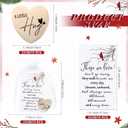 Fumete 50 Sets Funeral Favors for Guests Bulk Pocket Hug Wooden Heart Token with Red Cardinal Greeting Cards and Organza Bags Memorial Day Gifts for Church Family Celebrations of Life Favors