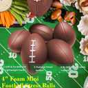 Oleitodh 36 Pcs Mini Football Sports Stress Ball Bulk 4 inch Mini Foam Sports Ball Kids Adults Football Sports Party Favor Ball Small Relaxable Balls for School Carnival Reward Party Bag Gift Fillers