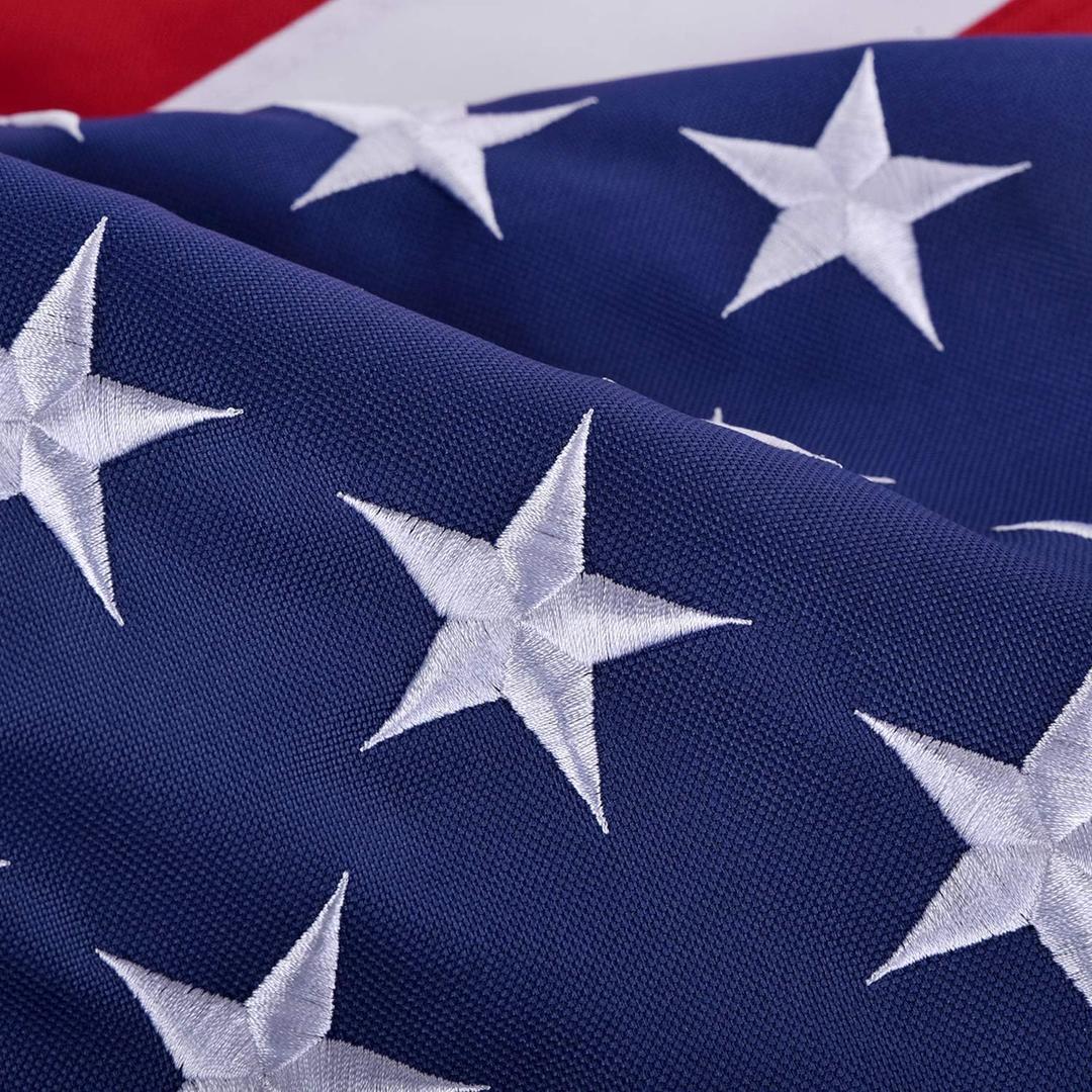 American Flags for Outside 3x5, HeavyDuty American Flag for High Wind Outdoor, UV Protected/Sewn Stripes/Embroidered Stars/Brass Grommets, US Flag Built for The Toughest Conditions