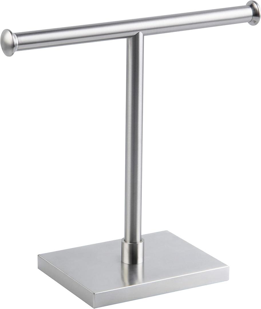 Hand Towel Holder Stand Modern Tree Rack Free Standing for Countertop, SUS 304 Stainless Steel Brushed Finished DZY011-LS