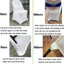 40PCS Stretch Spandex Folding Waterproof Chair Covers,Universal Fitted Chair Cover Protector for Wedding Party Banquet Holidays Celebration Decoration(40, White New)