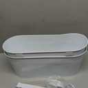 Hanging Planters for Outdoor Plants, 17" Railing Planter Pots, Metal Fence Flower Pot for Porch Balcony with Detachable Hook (White, Pack of 2)