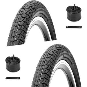 2Pack BMX Kids Bike Tires, 16×1.95 inch Bike Replacement Tire, 16" Inner Tubes Schrader Valve, Compatible with Child, Tricycle, Cruiser Bike