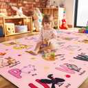 Bolacrom Kids Rugs for Playroom Educational Rug for Learn The ABC Alphabet, Soft Machine Washable Non-Slip Cute Carpet for Classroom Toddler Nursery Kids Room Decor Mat
